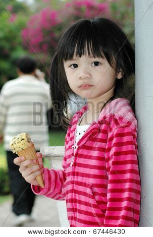 Cute Girl With Ice Scream