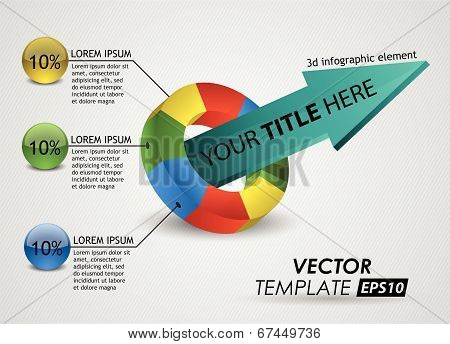 3d element infographic / vector template