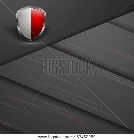 abstract vector template with shield