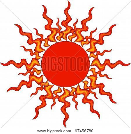 red sun