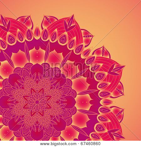 vector delicate lace round pattern