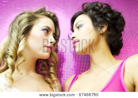 Two Beautiful Sexy Disco Women