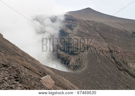 Crater of Volcano Merapi
