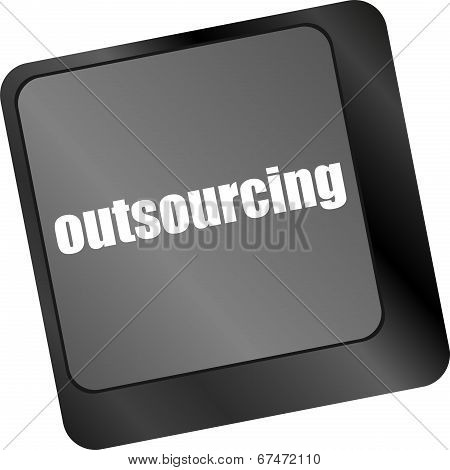 Outsourcing Button On Computer Keyboard Key
