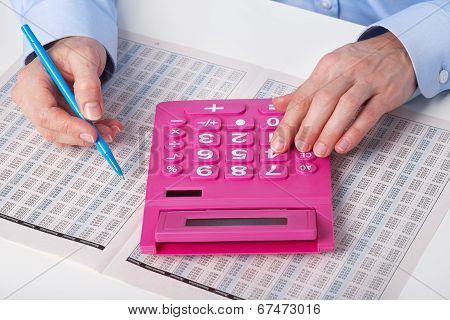 The Business man And Calculator