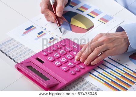 The Business man And Calculator