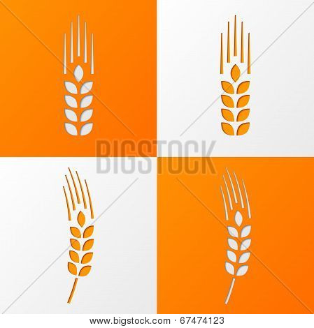 Wheat Ears Icons Eps10
