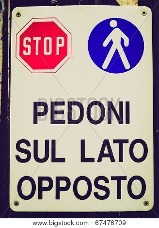 Retro Look Sign Picture