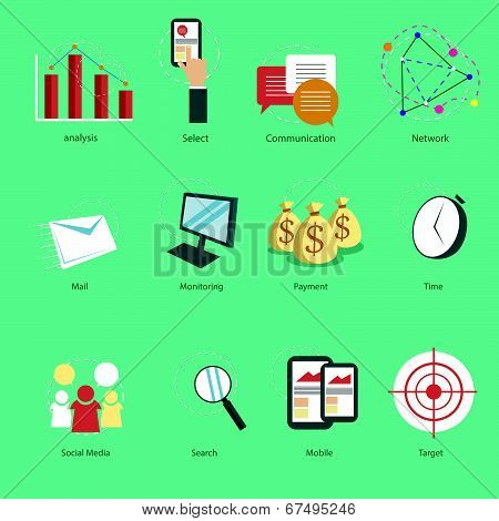 Web Icon Set Vector Illustration