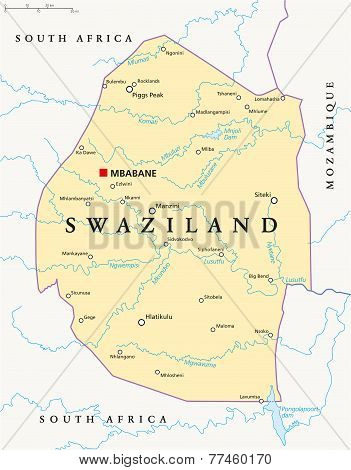Swaziland Political Map