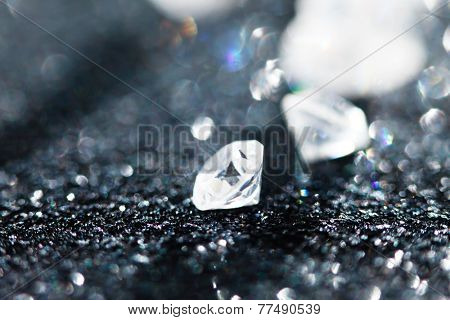 diamonds on black background