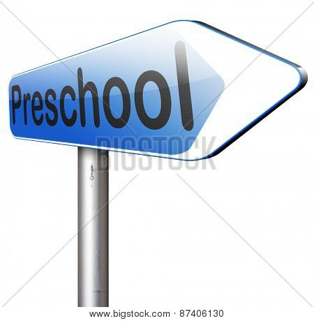 preschool education kindergarten nursery school or playgroup 