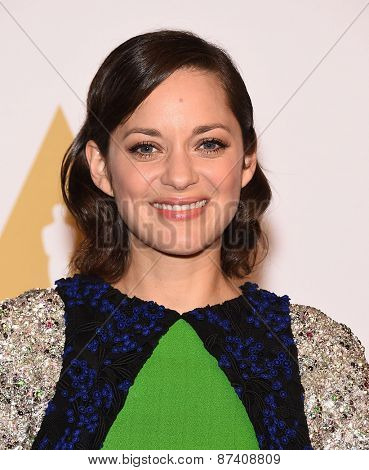 LOS ANGELES - FEB 02:  Marion Cotillard arrives to the Oscar Nominee Reception  on February 2, 2015 in Beverly Hills, CA                