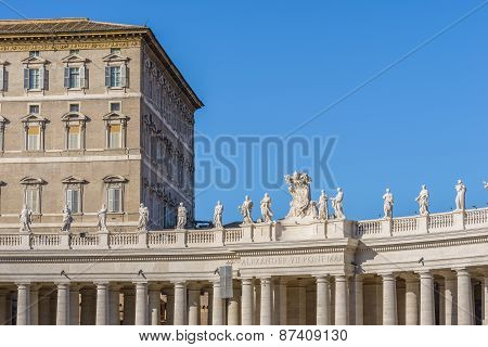 particulars of colonnade in San Pietro