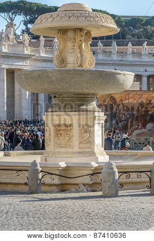 San Pietro A Fountain in the square