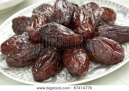  Dish with preserved ripe Medjool dates for festive occasions