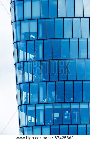 the windows of a modern building for offices