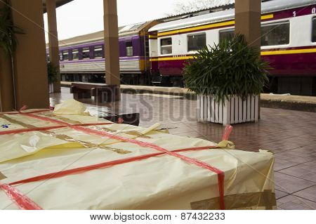 Train Station Travel Tourist Shipping Product Concept