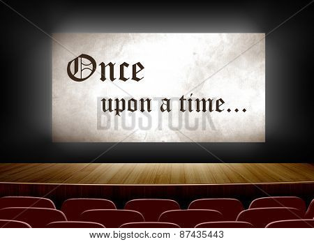 Cinema Screen With Once Upon A Time
