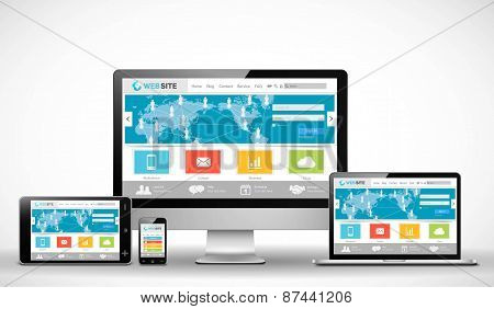 Responsive web template
