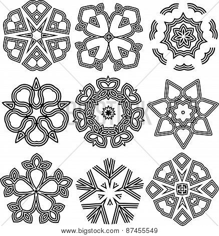 Calligraphic decorative elements