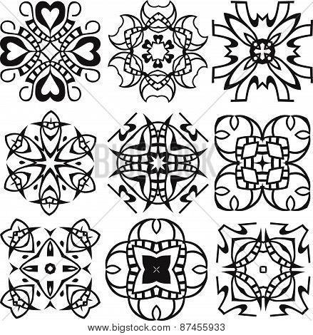 Calligraphic decorative elements
