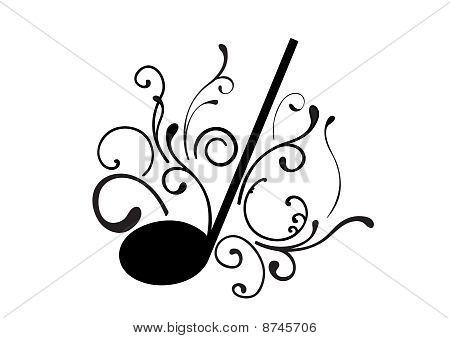 ภาพนามธรรมของบันทึกเพลง