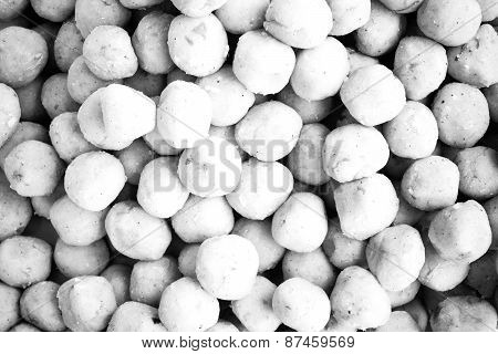 Stuffed Dough Pyramid Filling Texture Soft Tone White Color