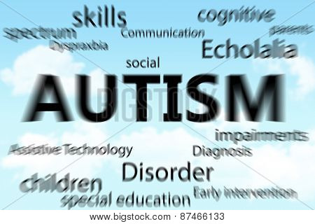 autism against blue sky
