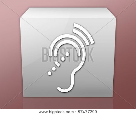 Icon, Button, Pictogram Hearing Impairrment