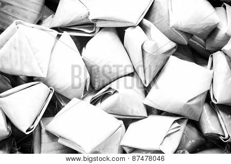 Stuffed Dough Pyramid Texture Soft Tone White Color