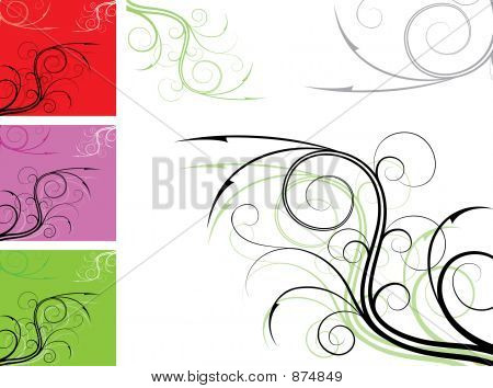 Element For Design, hjørne blomst