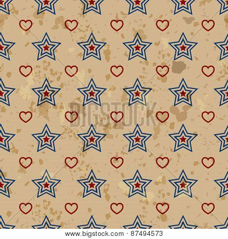 American Vintage Seamless Pattern