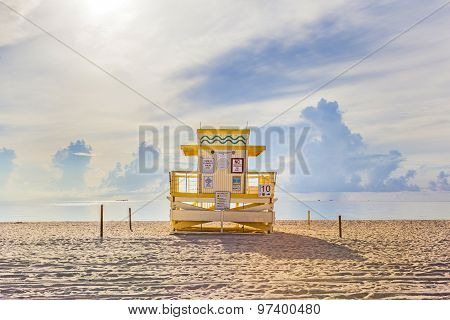 Wooden Art Deco Baywatch Huts At The L Beach