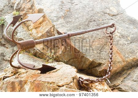Old red anchor