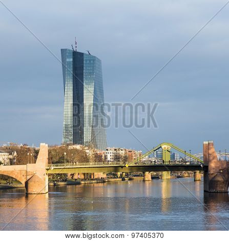 The New Seat Of The European Central Bank In Frankfurt, Germany.