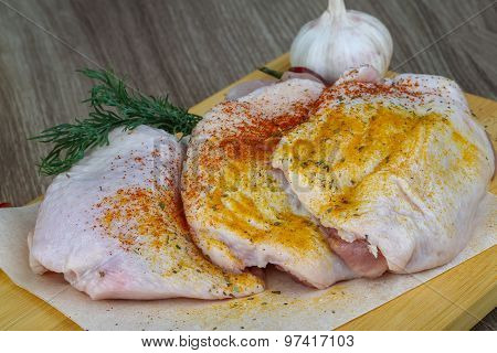 Raw Chicken Thights
