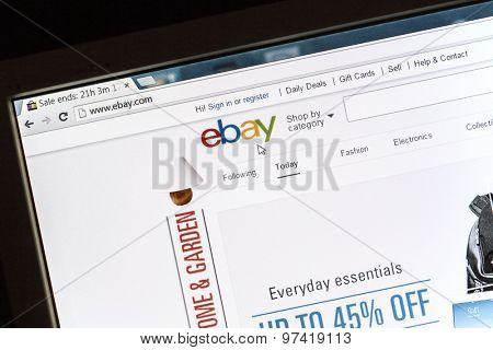 Ostersund, Sweden - July 31, 2015: ebay website on a computer screen. eBay is an americanÃÂ multinational corporationÃÂ andÃÂ e-commerceÃÂ company