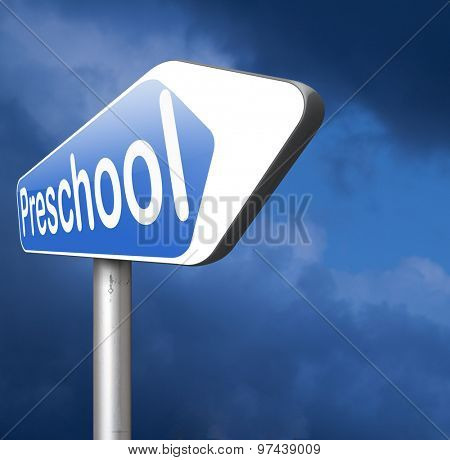 preschool education kindergarten nursery school or playgroup 