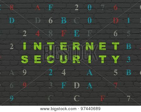 Security concept: Internet Security on wall background