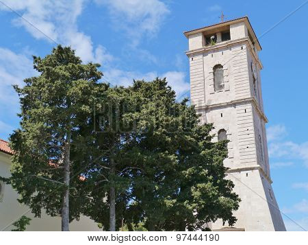 The campanile of the church of Tisno