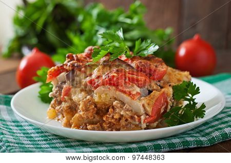 Moussaka - a traditional Greek dish