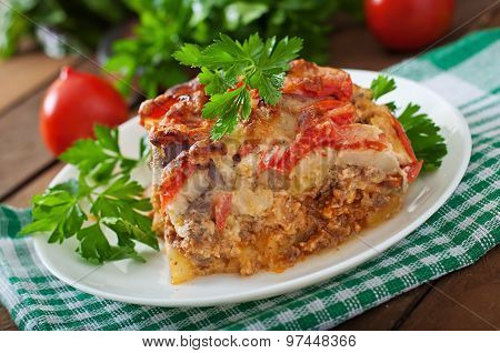 Moussaka - a traditional Greek dish