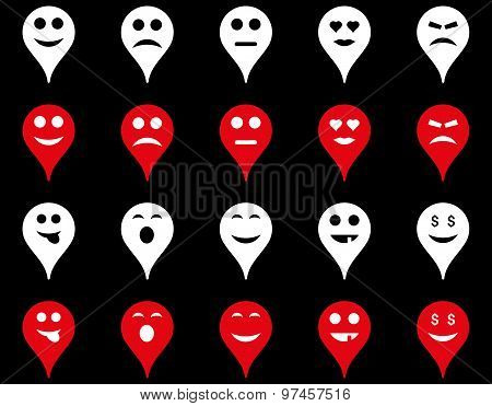 Emotion map marker icons