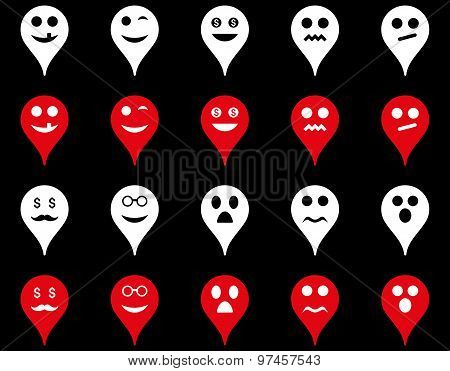 Emotion map marker icons.