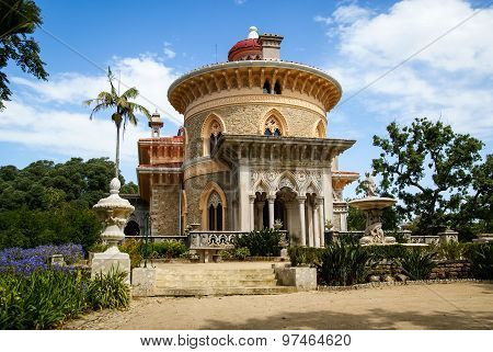 Landscape At Monseraty Park With Beautiful House, Cintra, Portugal