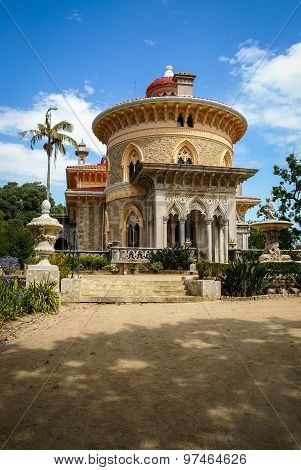 Landscape At Monseraty Park With Beautiful House, Cintra, Portugal