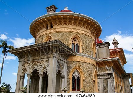 Landscape At Monseraty Park With Beautiful House, Cintra, Portugal