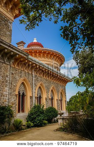 Landscape At Monseraty Park With Beautiful House, Cintra, Portugal