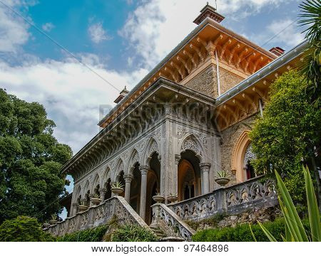 Landscape At Monseraty Park With Beautiful House, Cintra, Portugal